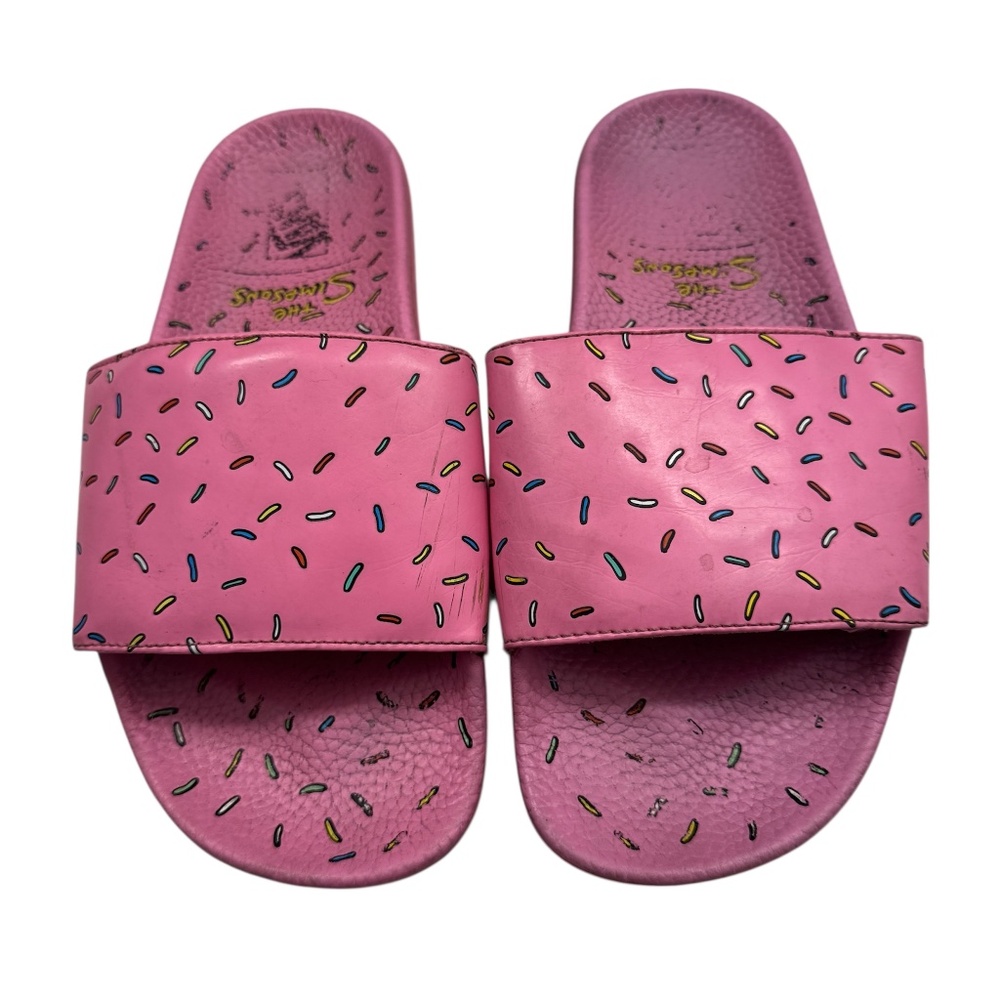 Vans x The Simpson Pink D'OH -NUTS w/ sprinkles‎ slip on sandals Men Size 8